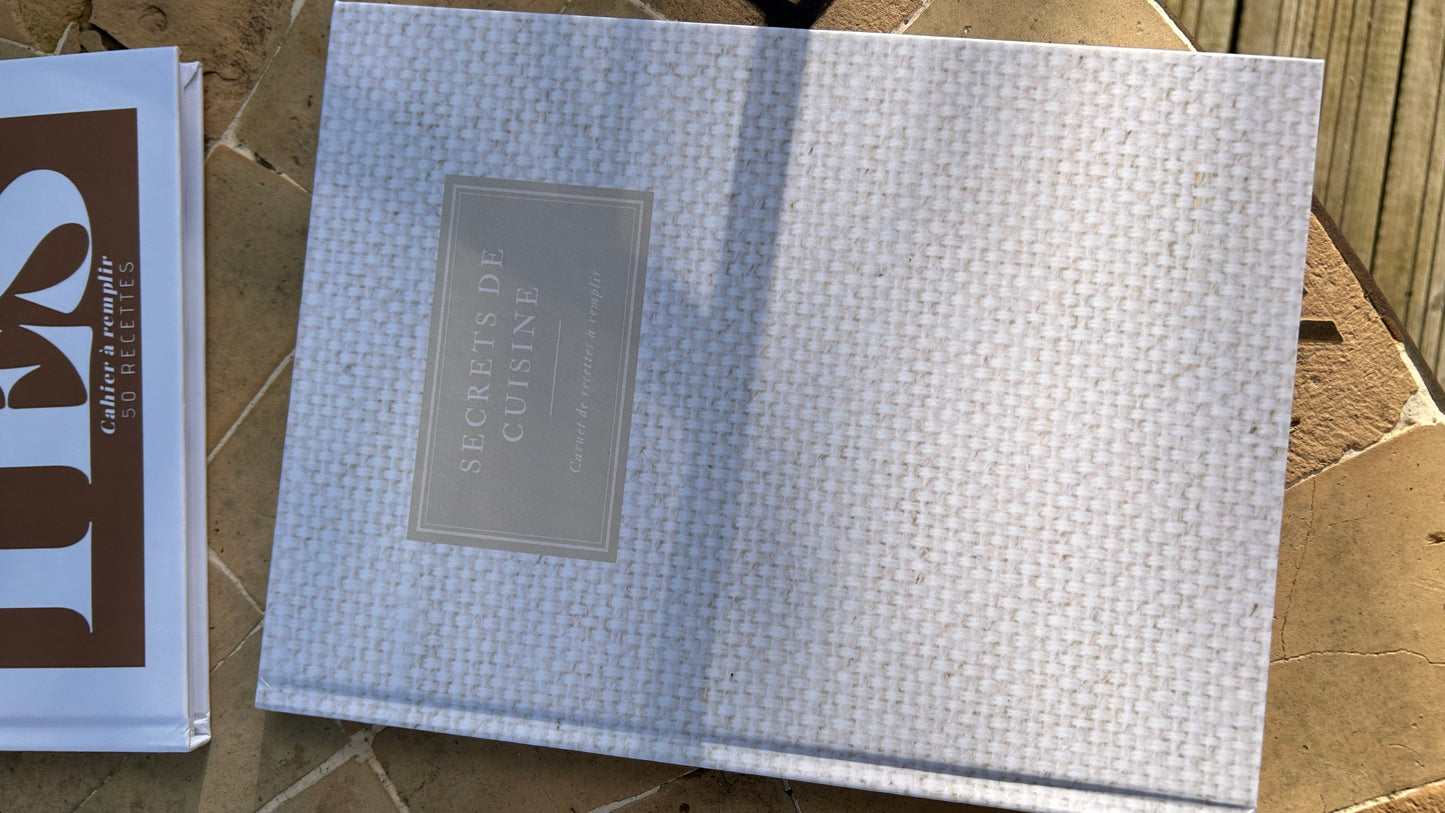 Mes secrets de cuisine - Cahier de 50 recettes à remplir - Tissus (Rélié)