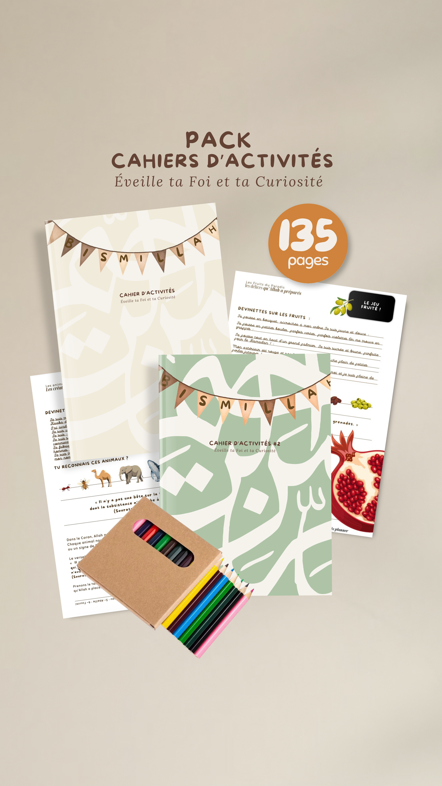Coffret Cahiers d’Activités 1 & 2 + crayons de couleur
