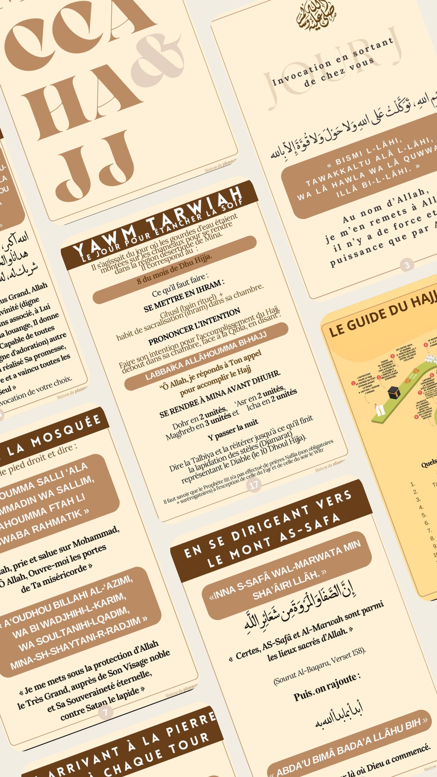 Mecca & Hajj Cards - 1 PDF numérique de 39 cartes