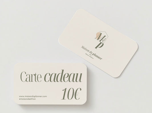 ♡ Carte cadeau Maison du Planner