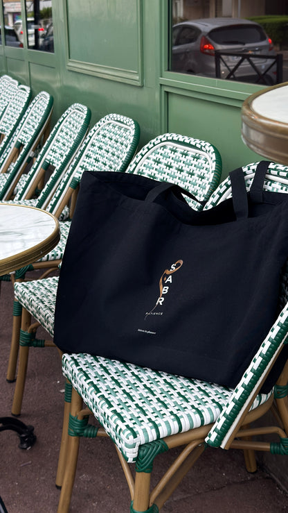 Tote Bag - Sabr | Patience XXL noir