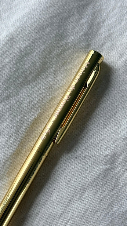 Stylos à bille en métal doré - Shukr شكر - Gratitude