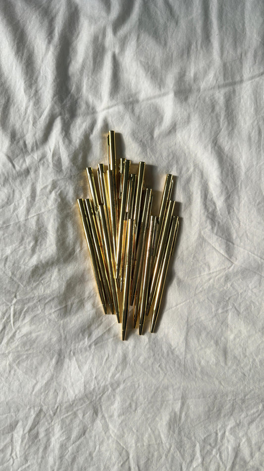 Stylos à bille en métal doré - Shukr شكر - Gratitude