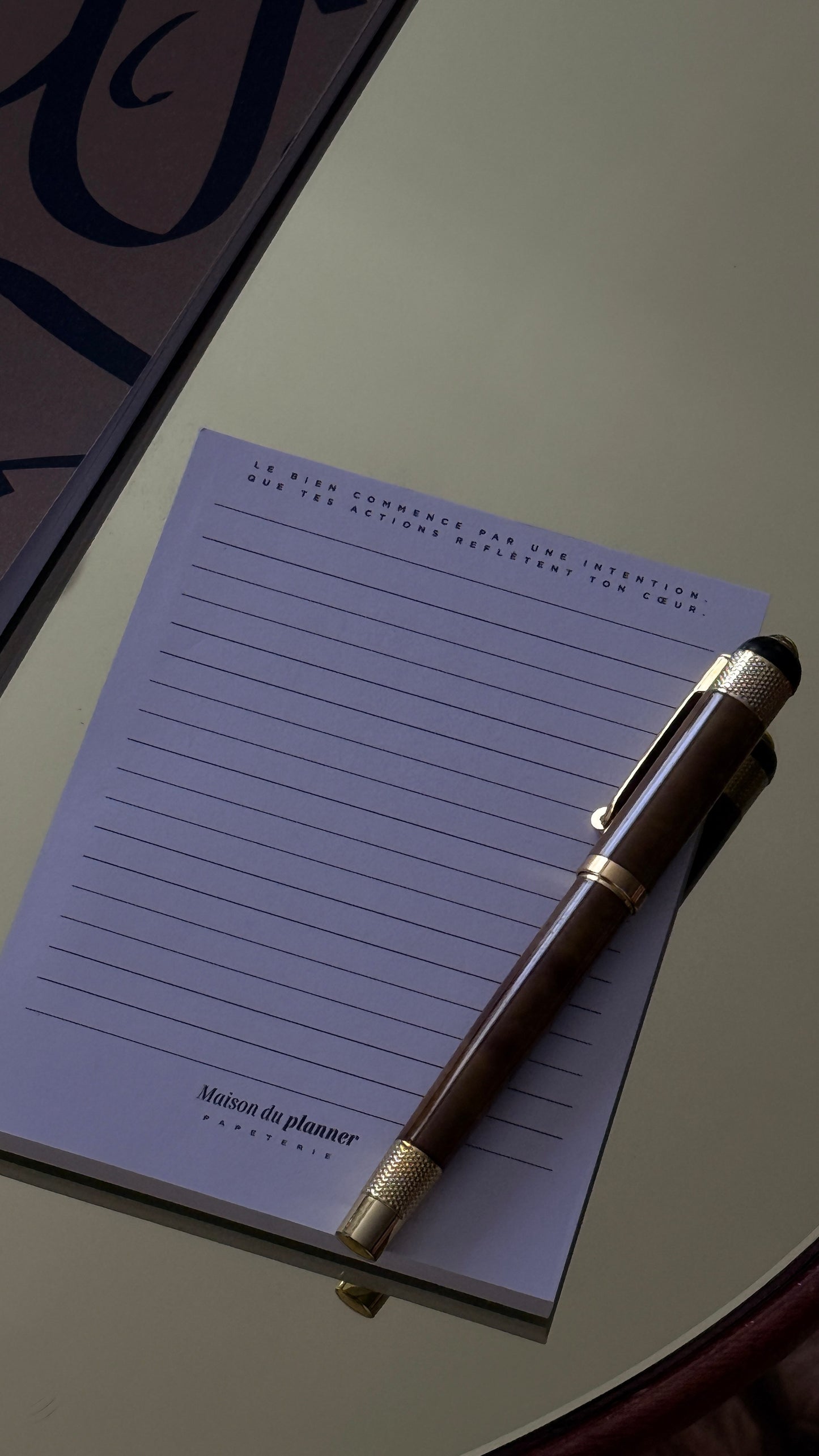 Bloc-notes « Le bien commence par une intention »