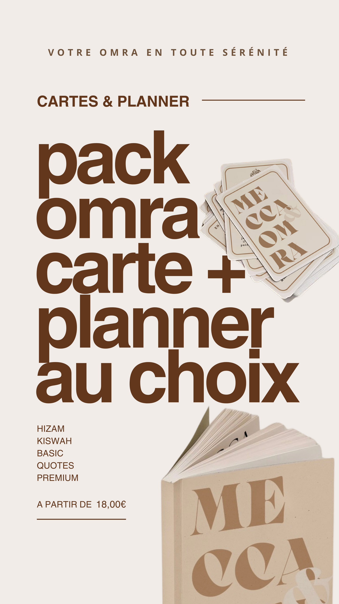 PACK OMRA - Cartes PDF à imprimer + Le Mecca et Medina Planner
