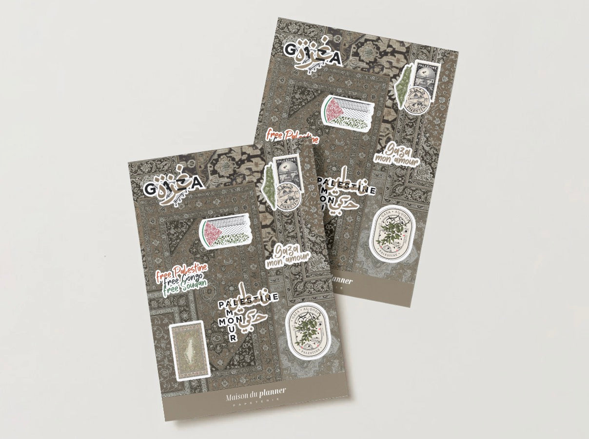 8 Stickers Palestine mon amour + 8 stickers à télécharger en version numérique OFFERTS